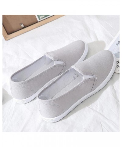 Low Heel Pumps Suede Ballet Flat Shoes Slip ons Women Walking Shoes Comfortable Loafer Shoes Z-01 Grey $9.78 Athletic Shoes