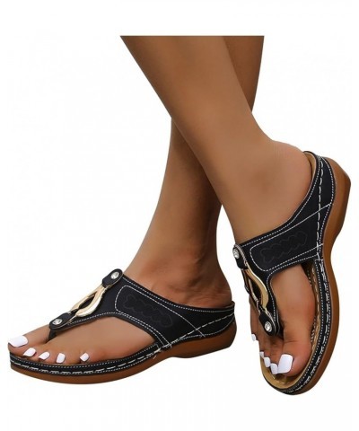 Orthopedic Sandals for Women, Arch Support Sandals Womens Orthotic Sandals Flip Flops Comfy Wedge Walking Slippers Anti-Slip ...