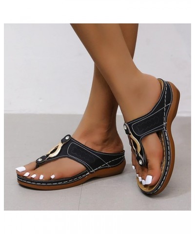 Orthopedic Sandals for Women, Arch Support Sandals Womens Orthotic Sandals Flip Flops Comfy Wedge Walking Slippers Anti-Slip ...