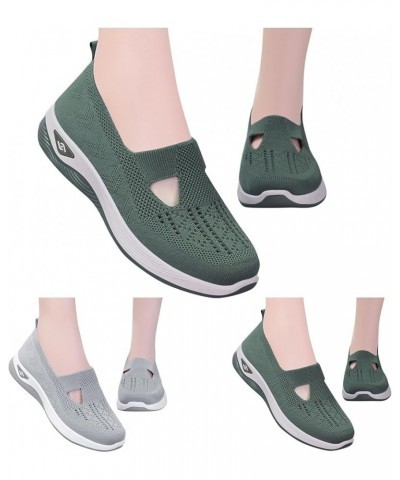 Women's Woven Orthopedic Breathable Shoes Go Walking Slip on Hands Free Slip in Sneakers Shoes with Arch Support for Women Pp...