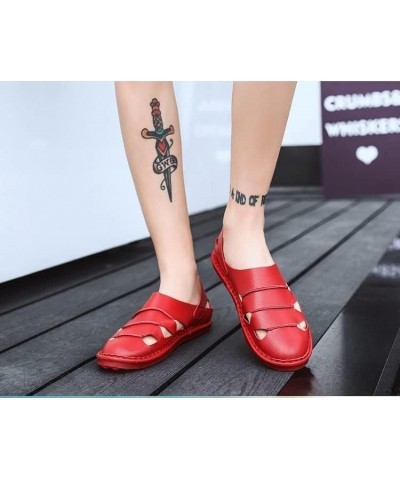 Sandals For Men Outdoor Water Shoes Slip On Style PU Leather Hollow Pliable Anti-collision Toe Rubber Sole Light Palm $36.93 ...