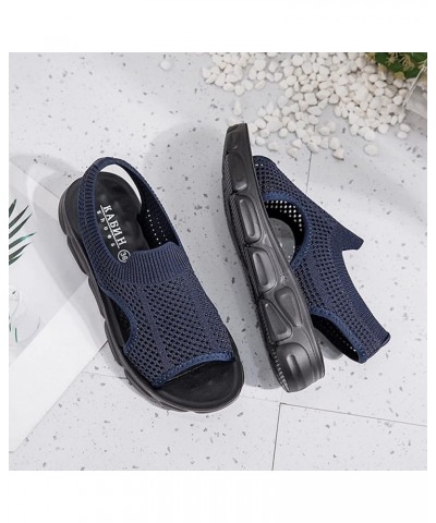 Flip Flop Socks Long Slides Black Sandals For Women'S Sandals Sandal For Women Wedge Sandals For Women Flats With Arch Navy 1...