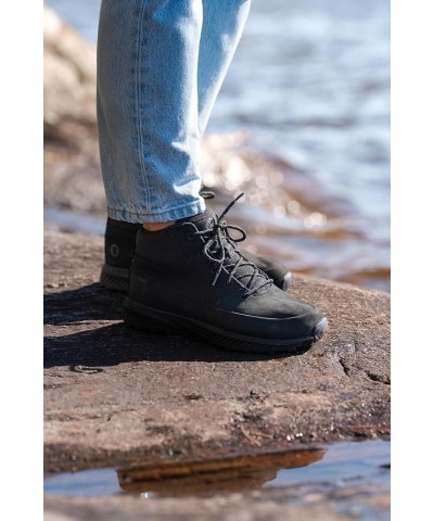 Larvik Hemp Biosole Hemp/Leather Midcut Walking Shoe with Grip Sole True Black $82.48 Outdoor Shoes