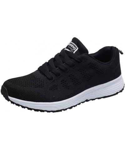 mesh Breathable Sneakers for Women Fashion Solid Color lace-up Walking Shoes Durable Non Slip Low top Athletic Tennis Shoes A...