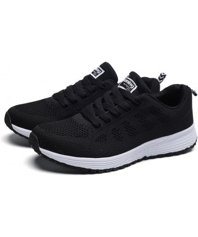 mesh Breathable Sneakers for Women Fashion Solid Color lace-up Walking Shoes Durable Non Slip Low top Athletic Tennis Shoes A...