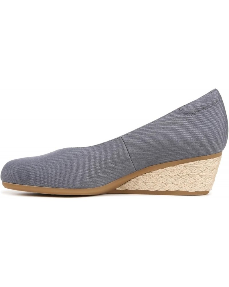 Shoes Women's Be Ready Wedge Pumps Oxide Blue Canvas $34.92 Pumps