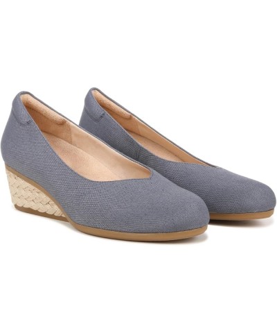 Shoes Women's Be Ready Wedge Pumps Oxide Blue Canvas $34.92 Pumps