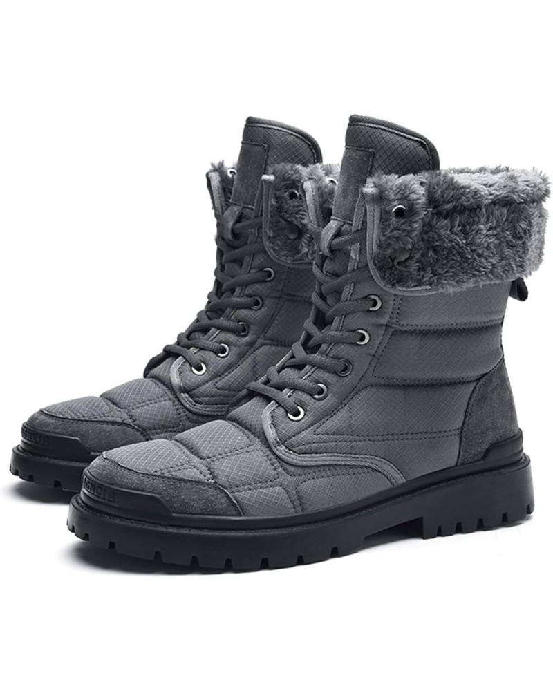 Winter Mens Hiking Boots Thick Warm Snow Boots Outdoor Casual High-top Snow Boot Windproof Non-Slip Comfortable Cotton Shoes ...