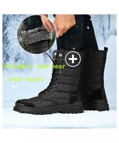 Winter Mens Hiking Boots Thick Warm Snow Boots Outdoor Casual High-top Snow Boot Windproof Non-Slip Comfortable Cotton Shoes ...