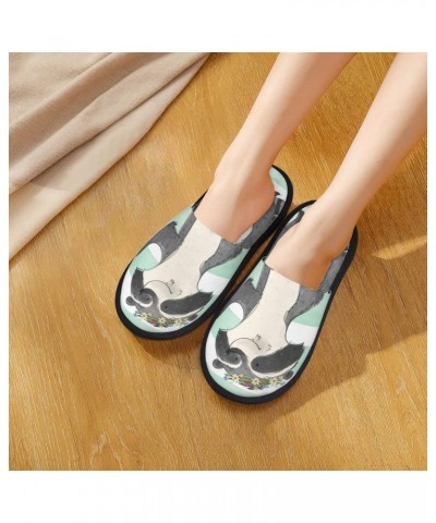 Cute Raccoon Print Women'S Cozy Life No Slip Slippers Accessory-Large $9.63 Slippers