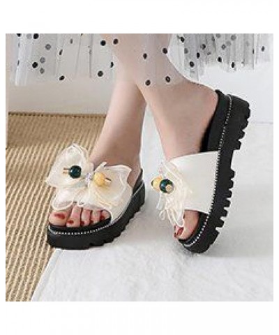 Floral Mid Heel Platform Thongs Sandals for Women's Summer Holiday Fashion Wear Anti Slip Thick Bottom Slip on Shoes Green $1...