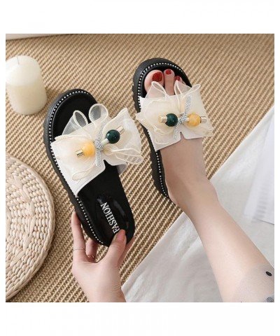 Floral Mid Heel Platform Thongs Sandals for Women's Summer Holiday Fashion Wear Anti Slip Thick Bottom Slip on Shoes Green $1...