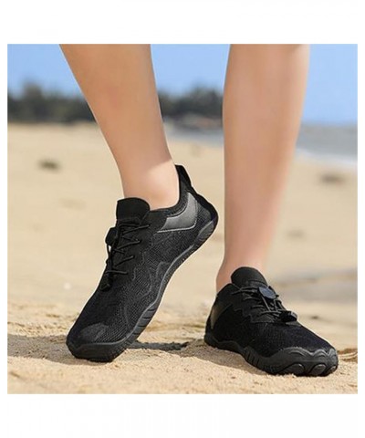 Sneakers for Women Men Couple Sports Diving Swimming Fitness Plus Size Five Fingers Shoes Outdoor Wading Beach Footwear Black...