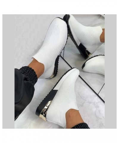 Womens Fashion Sneakers 2023 Retro Slip On Sneakers Women Arch Support Size 11 Wide Width White Nurse Shoes for Wide Women Co...