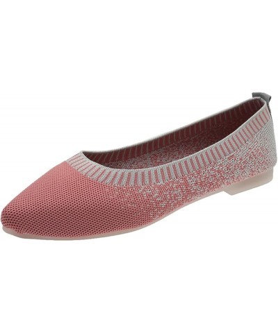 Soft Soled Loafers, Women's Ballet Flat Classic Round Toe Walking Shoes Casual Ladies Faux Leather Flat Shoes Pink $14.68 Loa...