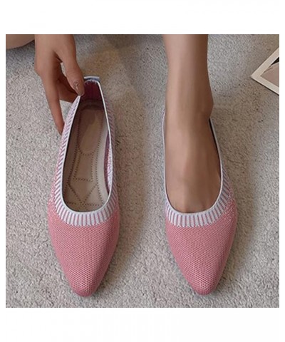 Soft Soled Loafers, Women's Ballet Flat Classic Round Toe Walking Shoes Casual Ladies Faux Leather Flat Shoes Pink $14.68 Loa...