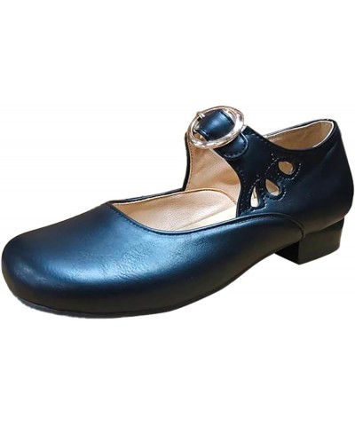 Comfortable Slip On Shoes Zapatos Planos De Mujer Pumps Shoes Women 3 Inch Heel Ballet Flats Blue $19.79 Flats