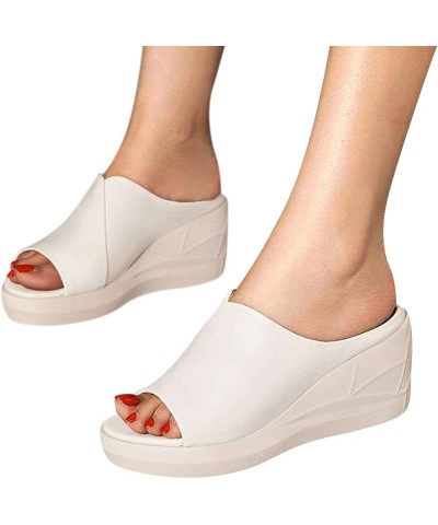 Slingback Heels Stretch Ankle Strap Leather Sandals Breathable Ankle Strap Athletic Outdoor Slides Thong T-Strap Clearance 1-...