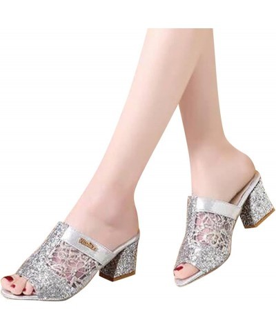 Leisure Casual Soled Breathable Outdoor Sandals Thick Wedges Womens Comfortable Wedge Sandals for Women (Gold, 9.5-10) Silver...