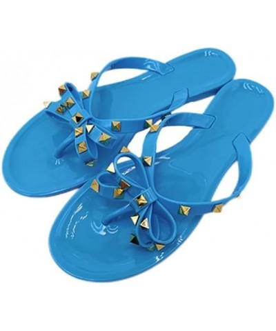 Bow Sandals for Women -Women's Sandals, Flat, Flats Sandals for Women (EU37/US6.5,blue) $10.43 Sandals