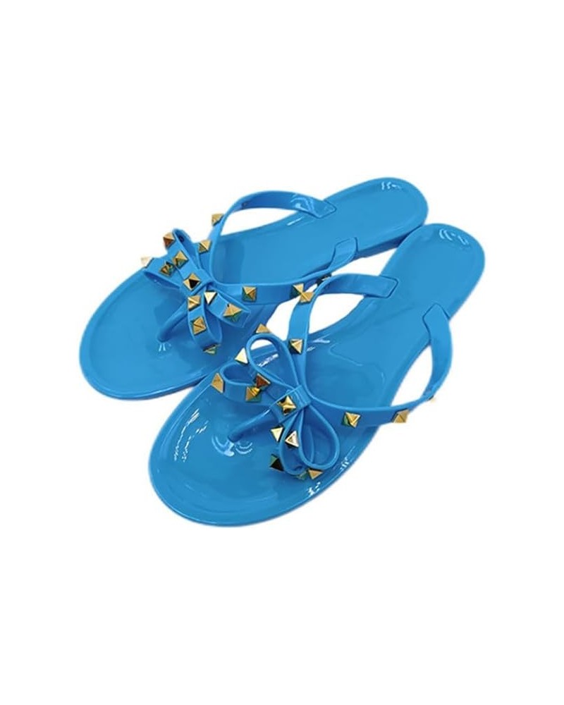 Bow Sandals for Women -Women's Sandals, Flat, Flats Sandals for Women (EU37/US6.5,blue) $10.43 Sandals