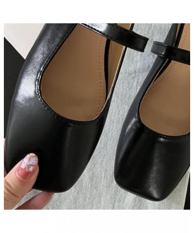 Mules for Women Flats Adjustable Strap Square Toe Patent Leather Mary Janes Backless Slip On Loafers Shoes Silver $29.61 Mule...