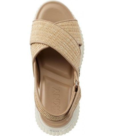 women's Malai Woven Crisscross Slingback Platform Sandal Slide Natural $51.97 Sandals