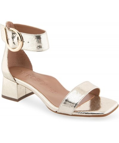 Women's Eliza Heeled Sandal Platino Leather $31.50 Sandals