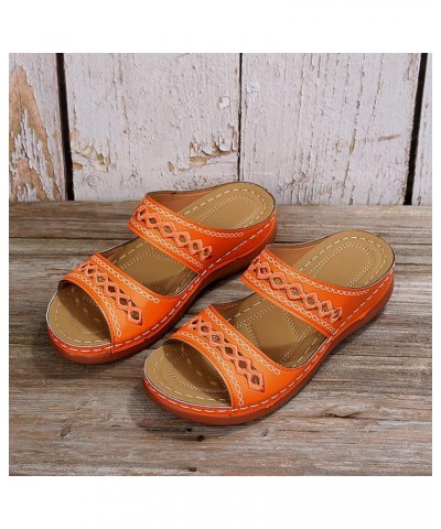 Women Flip Flops Size 8 Slides Sandals For Slides For Women Ballet Flats Shoes For Women Sandals For Women He 1-orange $14.41...