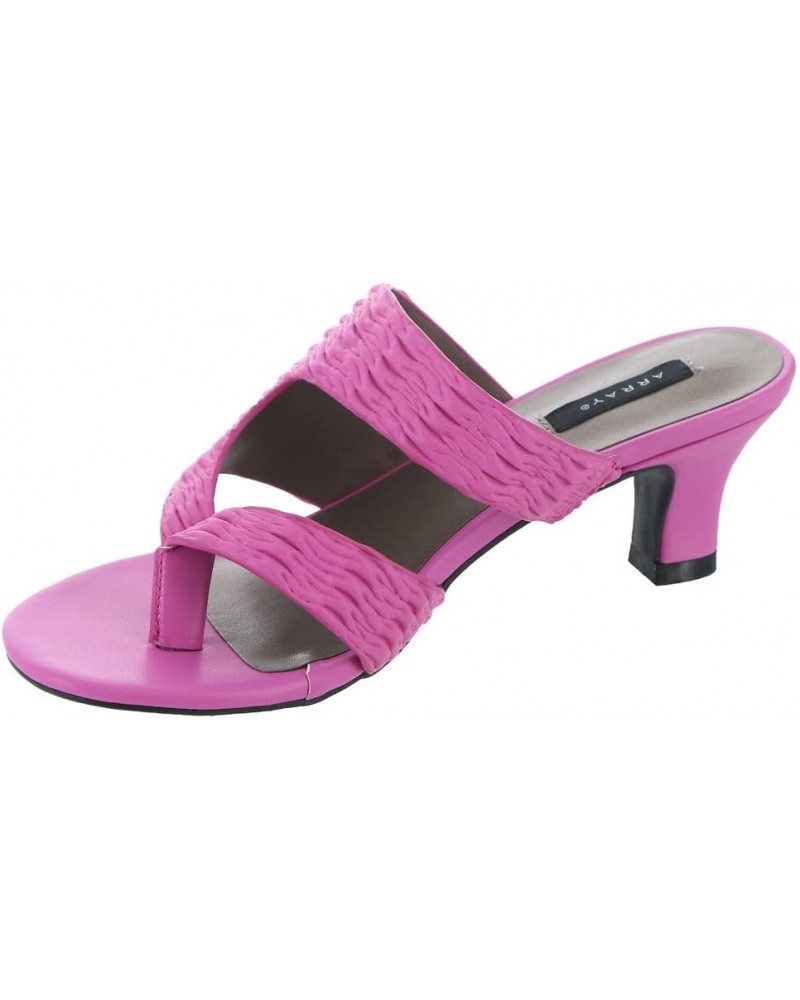 Masseys Arden 2 for Women Open Toe Slip On Heeled Sandal Hot Pink $13.51 Sandals