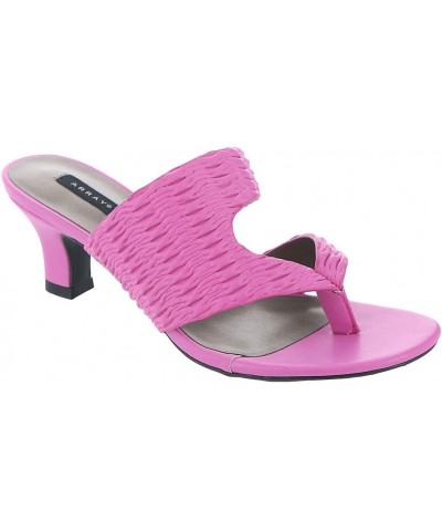 Masseys Arden 2 for Women Open Toe Slip On Heeled Sandal Hot Pink $13.51 Sandals