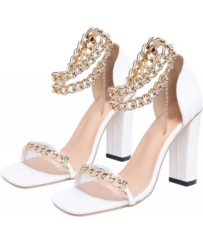 Slip On Heeled Sandal kitten heels for women women high heels heels for women dressy Backless Block Mule White $24.81 Sandals