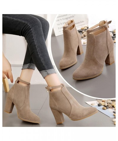 Ankle Boots Men Zipper Women's Leather Wide Width Western Ankle Boots Women Booties Low Kitten Heel Ankle Boots Pointed Toe T...