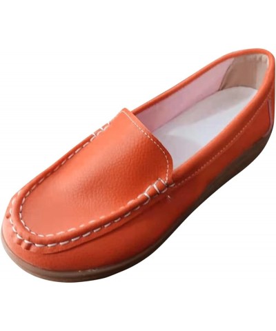 Fashion Sneakers Women Casual Loafers Mesh Slip on Shoes Anti-Slip Ballet Flats Women's Ballet Flats Orange $12.60 Loafers & ...