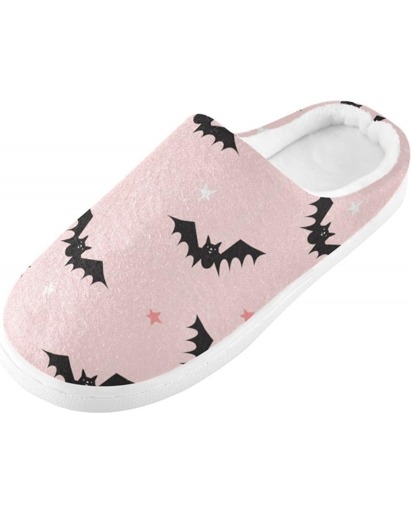 Women's and Men's Halloween Bats Fuzzy House Slippers Cozy Memory Foam Slippers Indoor Outdoor Warm Nonslip Family Slippers H...