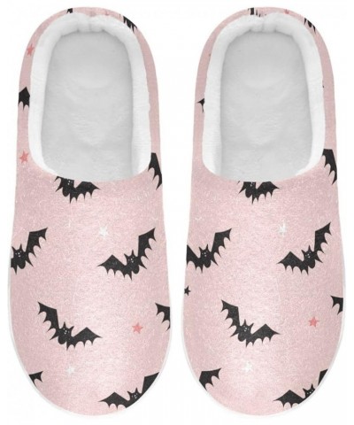 Women's and Men's Halloween Bats Fuzzy House Slippers Cozy Memory Foam Slippers Indoor Outdoor Warm Nonslip Family Slippers H...