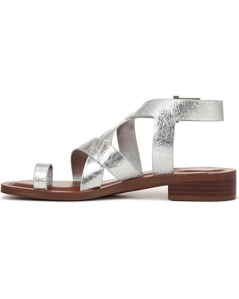 Womens Ina Flat Sandal Silver Metallic $30.80 Sandals