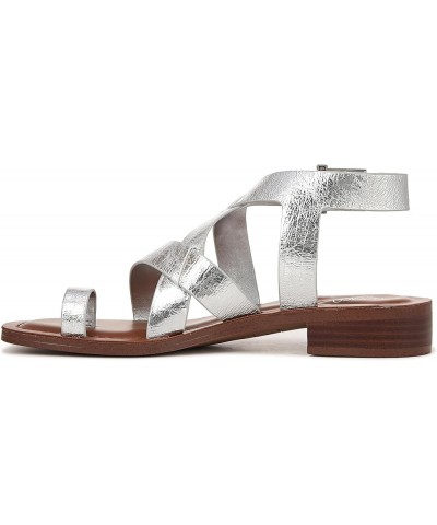 Womens Ina Flat Sandal Silver Metallic $30.80 Sandals