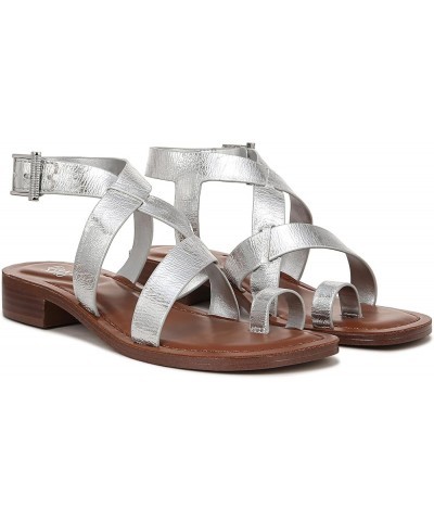 Womens Ina Flat Sandal Silver Metallic $30.80 Sandals