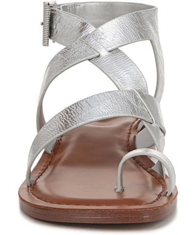 Womens Ina Flat Sandal Silver Metallic $30.80 Sandals