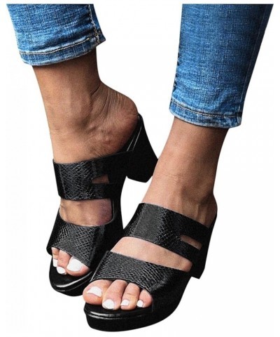 Sport Sandals For Women Flats Socks Women Sandals For Woman Cute White Sandals For Women Sport Sandal Wide Sandals Wom Black-...