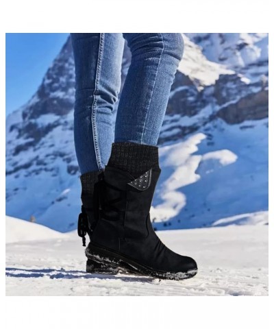 Wide Calf Thigh High Boots for Women Size 15 Shoes Boots Tapered Women's Booties For Women Heel Boots Boots High Heel Retro W...