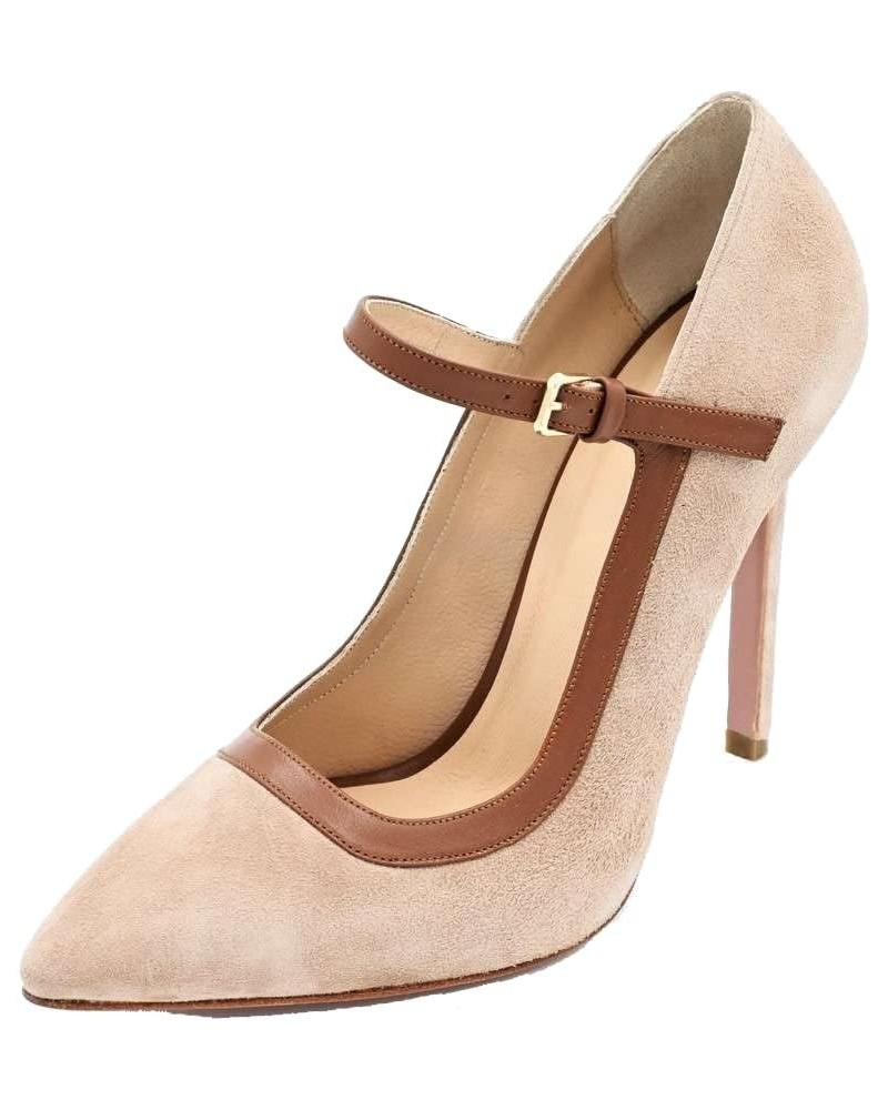 Women's Pointed Toe Elegant Pumps,Handmade in Armenia with Genuine Leather Beige-amber $59.50 Pumps