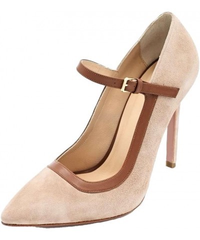 Women's Pointed Toe Elegant Pumps,Handmade in Armenia with Genuine Leather Beige-amber $59.50 Pumps