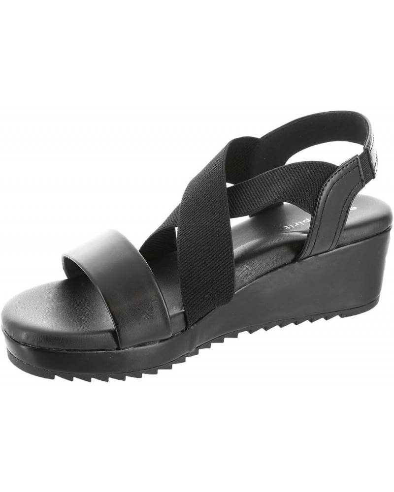 Women's Lucille7 Wedge Sandal Black $25.37 Sandals