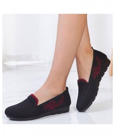 Women's Shoes Fashion Solid Color Printing Soft Sole Breathable Casual Shoes Casual Ballet Flats Shoes Black $9.89 Loafers & ...