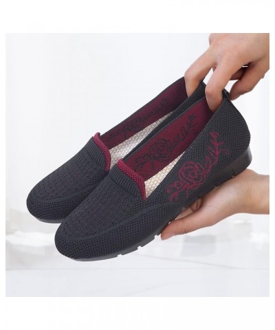 Women's Shoes Fashion Solid Color Printing Soft Sole Breathable Casual Shoes Casual Ballet Flats Shoes Black $9.89 Loafers & ...