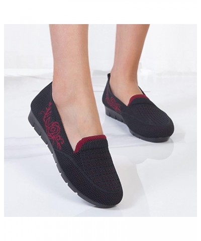 Women's Shoes Fashion Solid Color Printing Soft Sole Breathable Casual Shoes Casual Ballet Flats Shoes Black $9.89 Loafers & ...