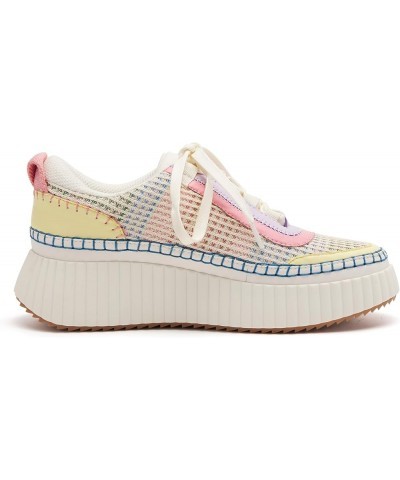 Women Lace Up Platform Woven Sneakers Comfortable Casual Fashion Sneaker Low Top Chunky Walking Shoes Multicolor $28.70 Fashi...