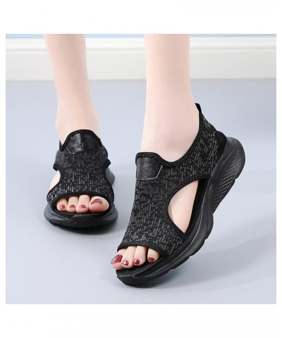 Comfortable Shoes for Teen Girls Women Summer Mesh Beach Slip On Sport Hollow Casual Shoes Comfy Sandals for Ghytj2-black $13...